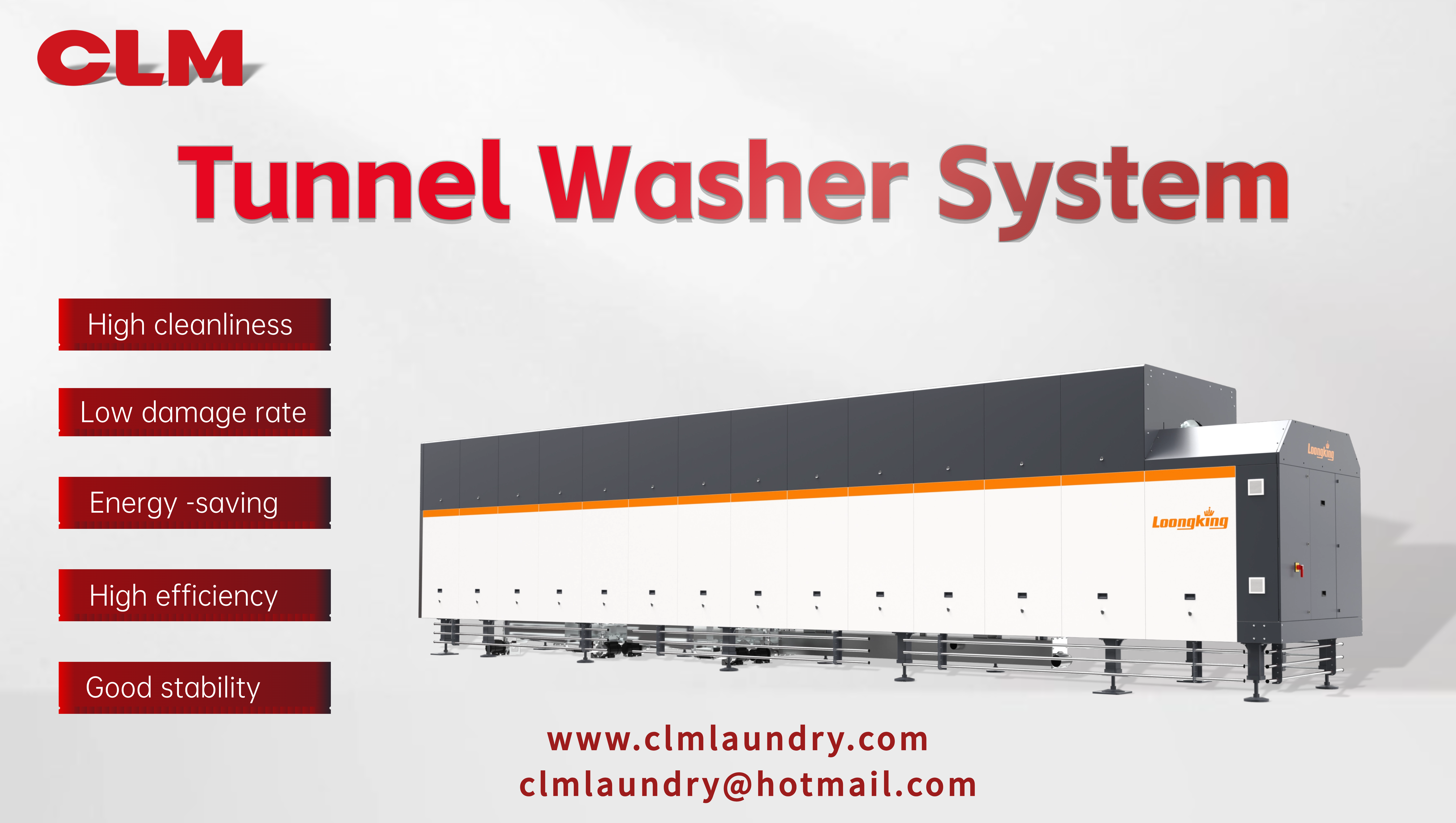 Kingstar Automation tunnel washer system achieves a washing capacity of 1.8 tons per hour with just one employee!