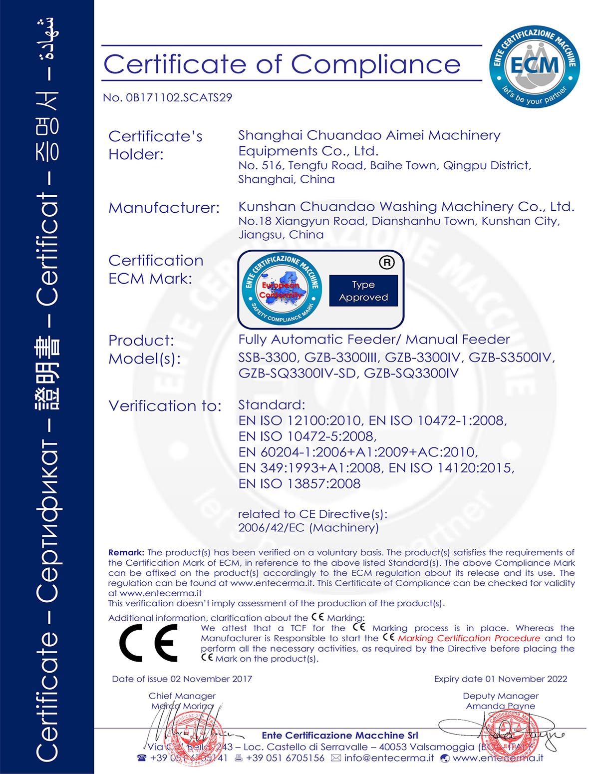 CE Certificates (5)