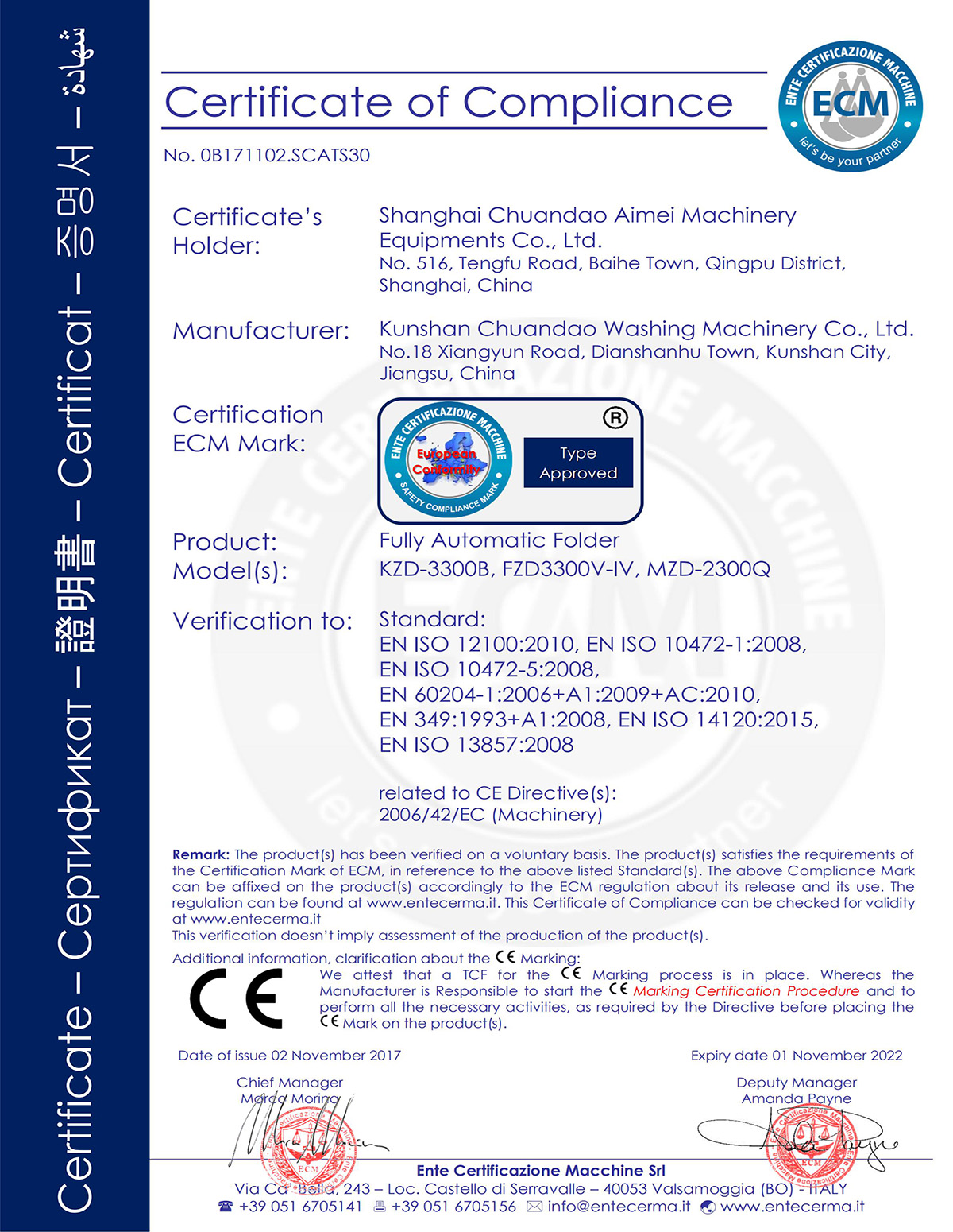 CE Certificates (6)